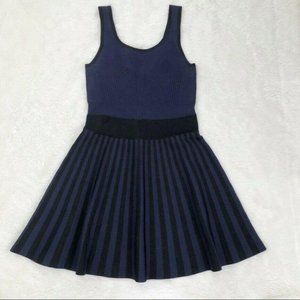 GUESS Black Navy Striped Fit + Flare knit skater S